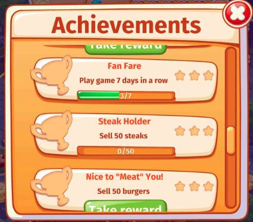 what is the dirty chef achievement in cooking fever