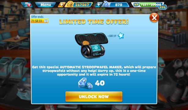 Cooking Fever Automatic Stroopwafel Maker