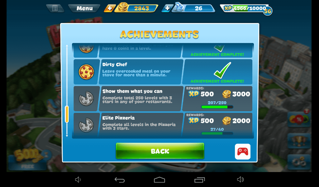 other way to win achievement cooking fever