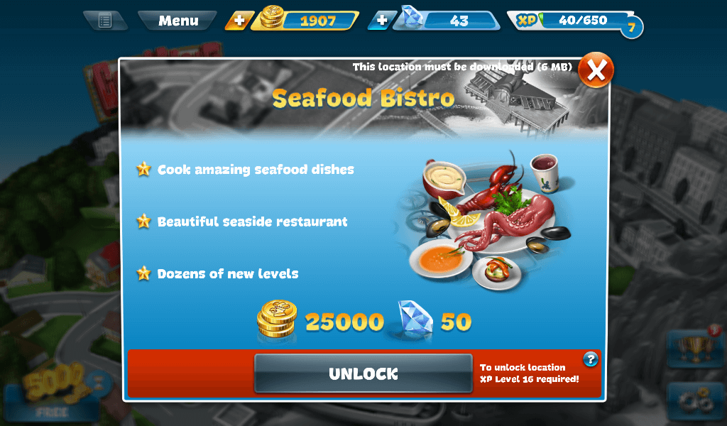 cooking fever seafood bistro level 1