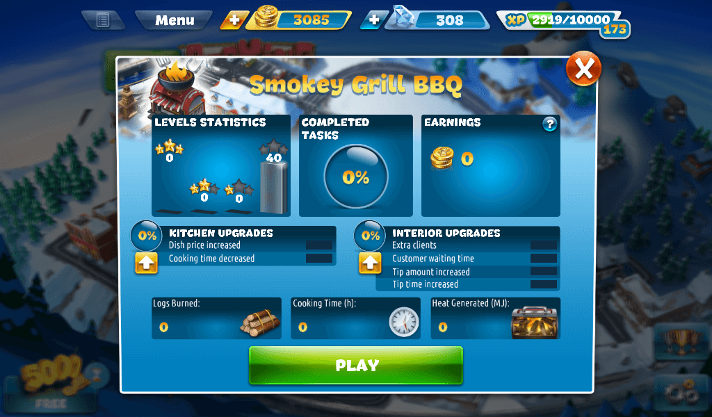 Cooking Fever Smokey Grill BBQ Status New