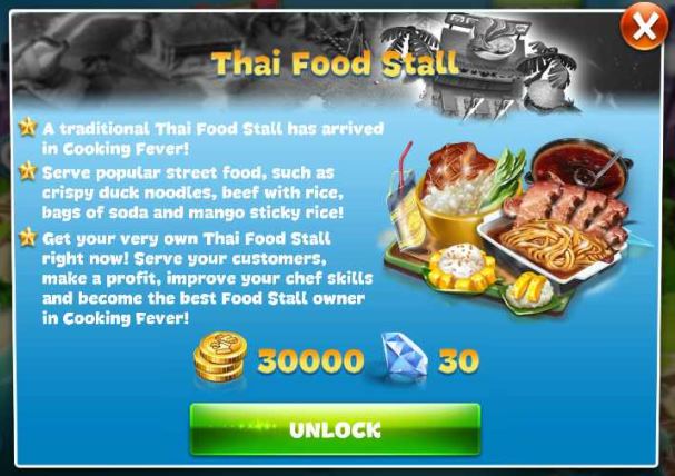 Cooking Fever - Thai Food Stall Purchase