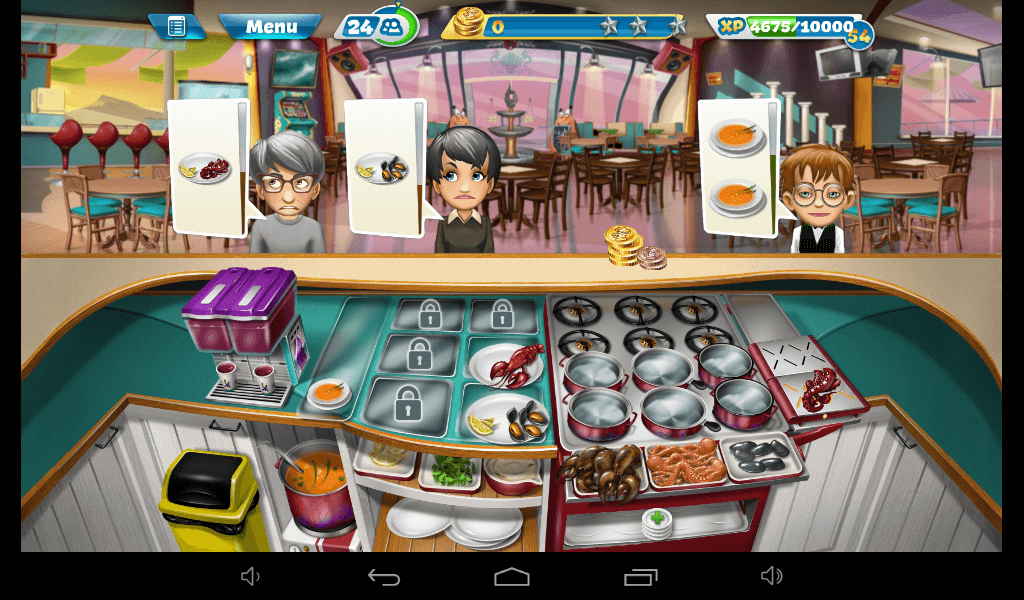seafood bistro cooking fever maxed out