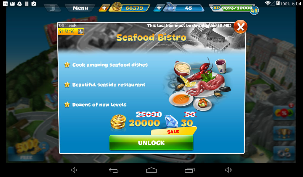 Cooking Fever Seafood Restaurant Special Offer