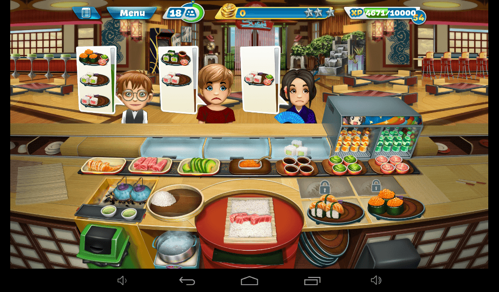 cheats for cooking fever sushi level 38